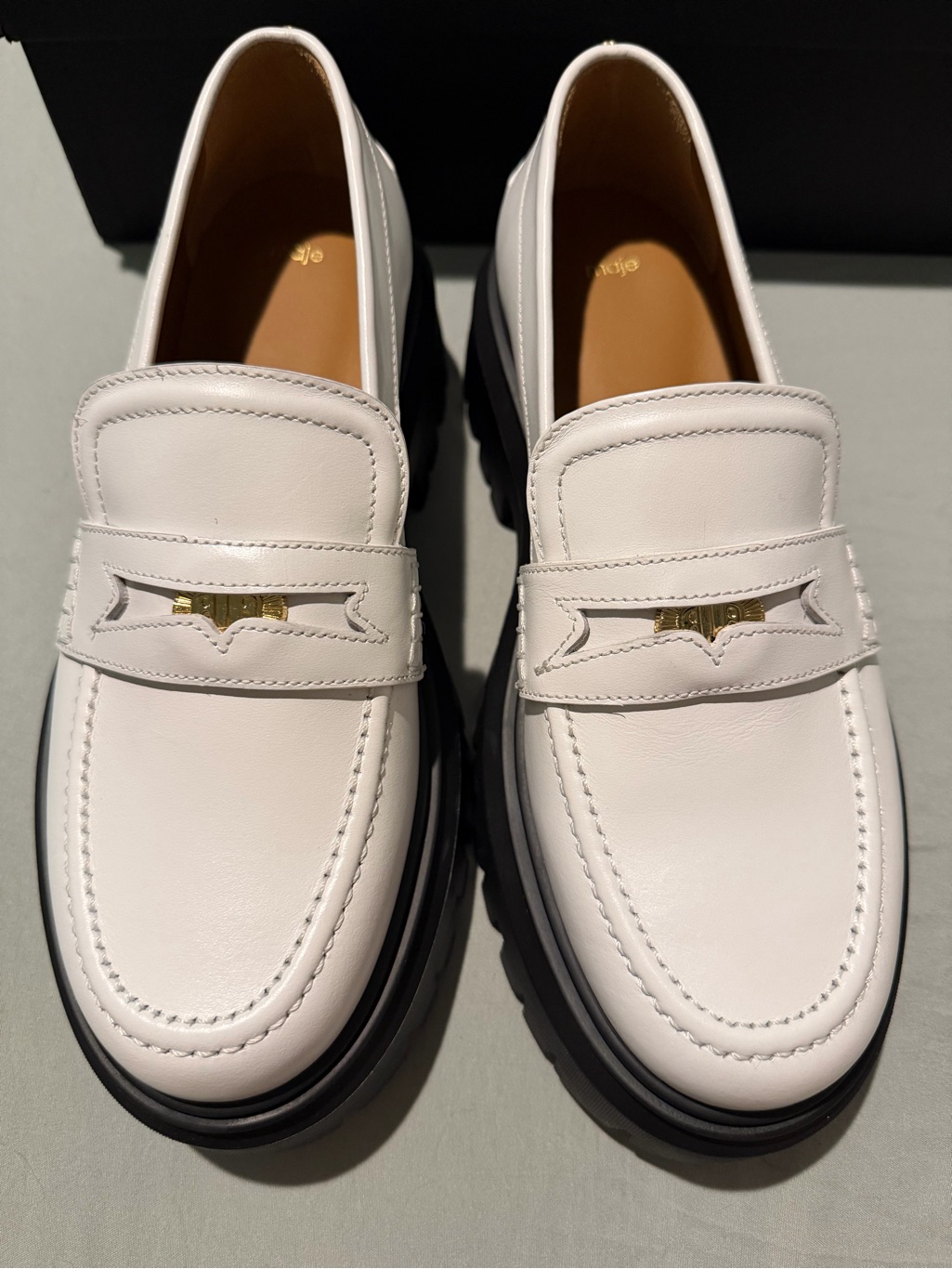 Maje White Loafers Size 38 Brand New